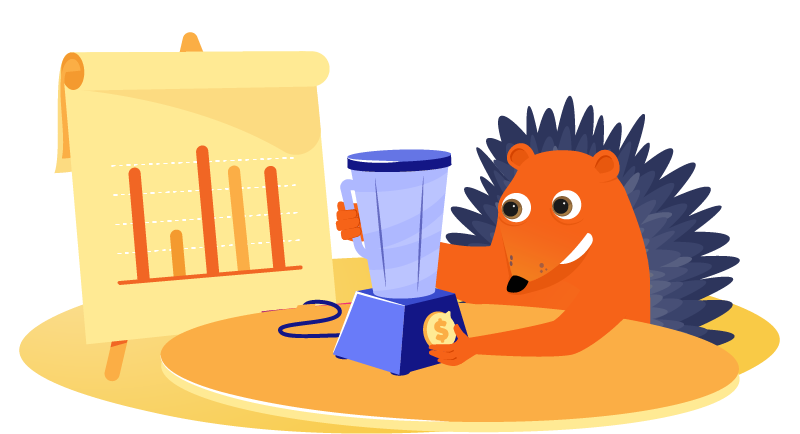 Hedgehog blending items to promote growth