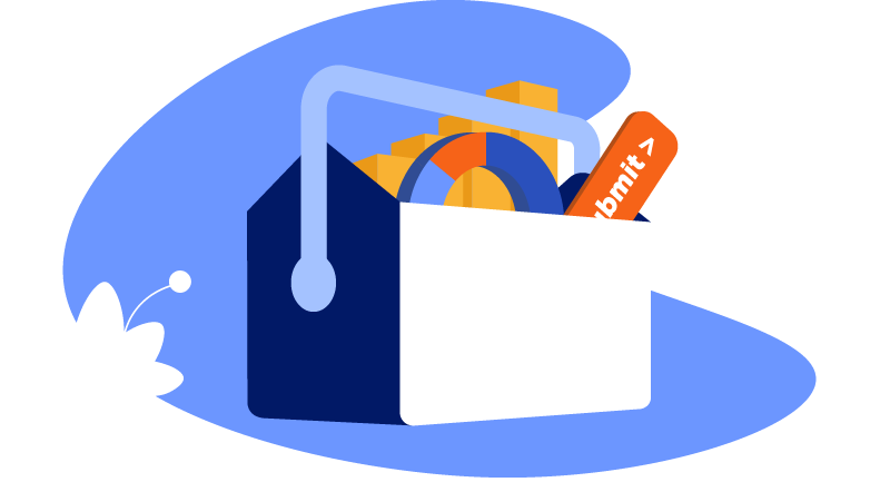 toolbox with website items