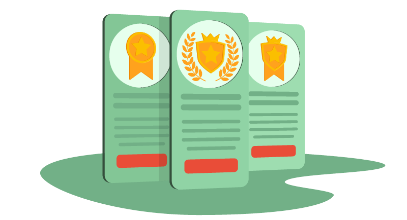 Top three awards