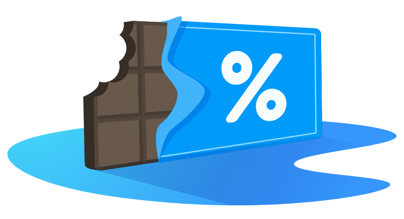 percent of a candy bar