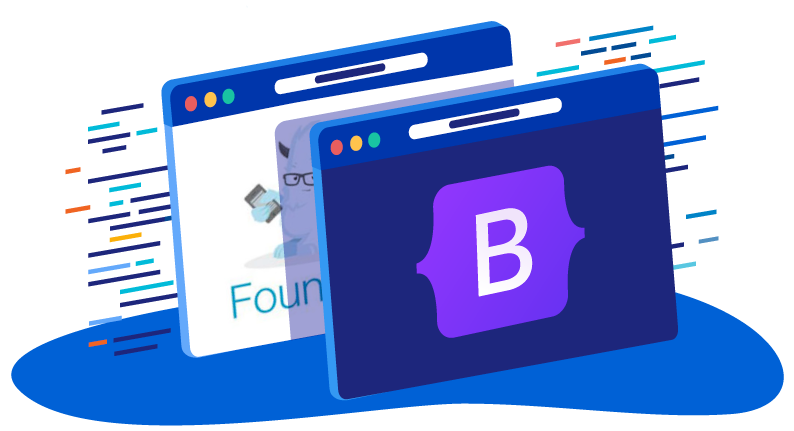 Illustration of two CSS frameworks