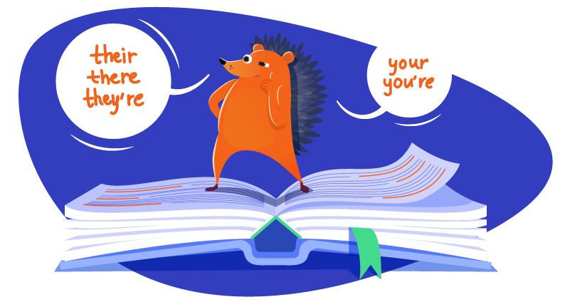 hedgehog using homophones