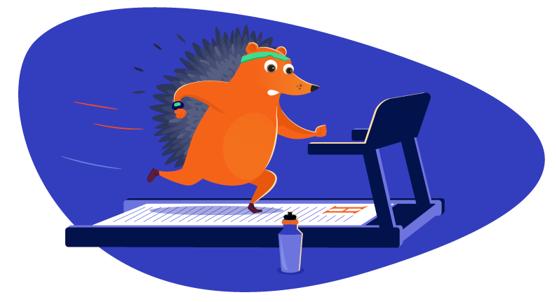 Hedgehog on a treadmill