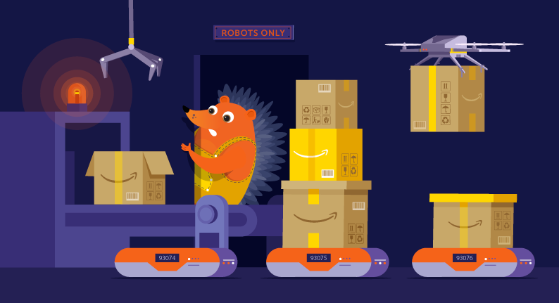 Hero image of Amazon’s robots take a firm grip on customer orders