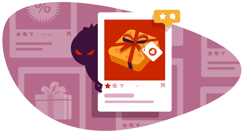 criminal hiding behind ad on social media