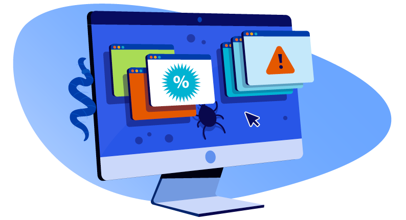 illustration of malware