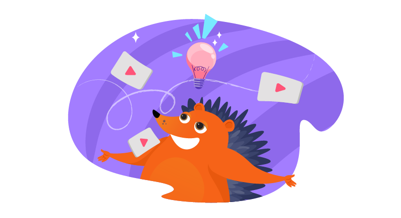 Hedgehog coming up with ideas for videos