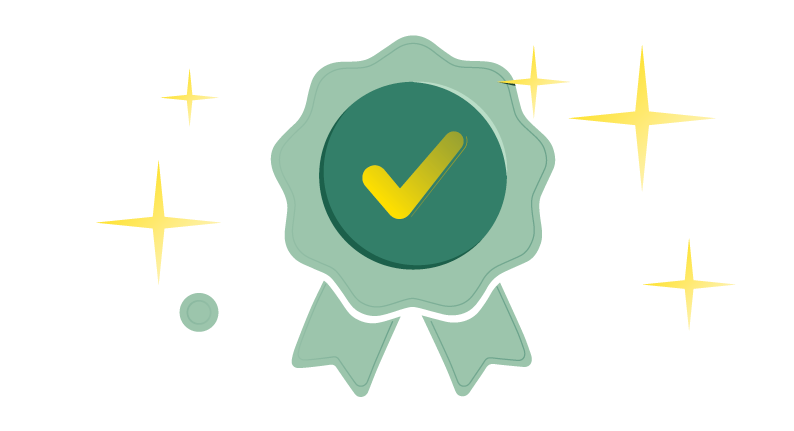 badge with checkmark
