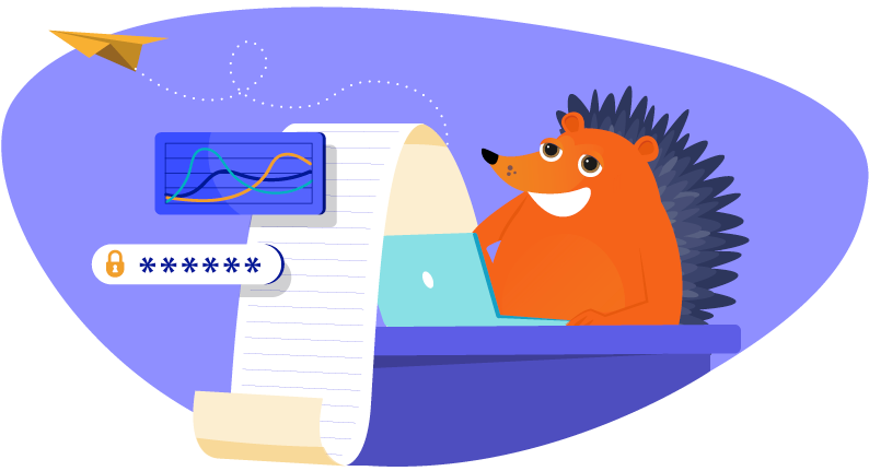 Hedgehog with list and graph