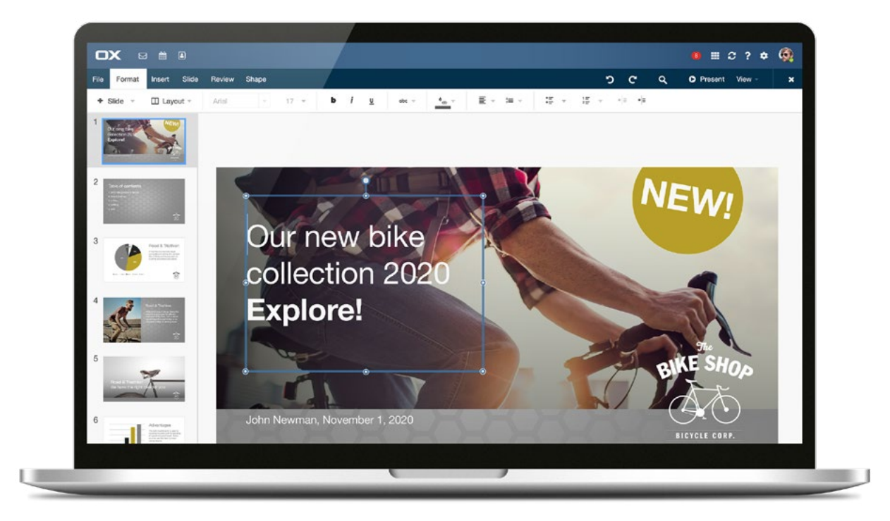 screenshot of Private Email presentation feature