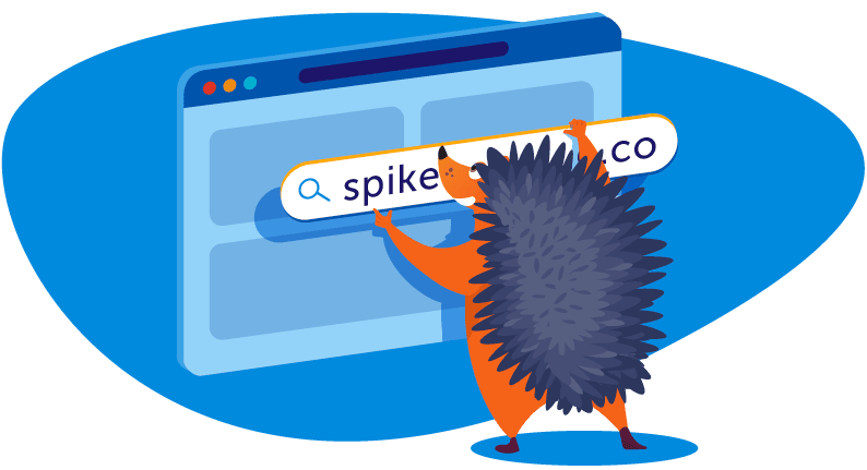 Hedgehog registering a branded domain