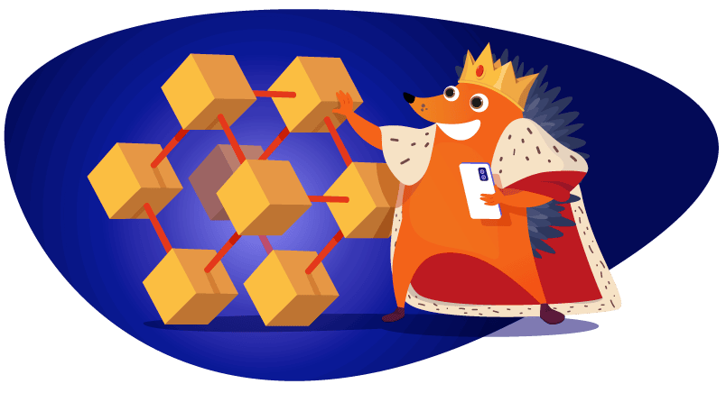 Hedgehog king showing off how his blockchain will lead to SSI