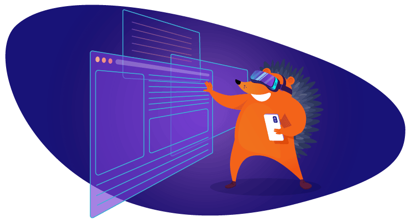 Hedgehog working on virtual reality technology