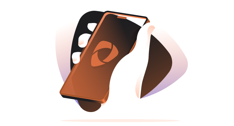hand holding device with VPN
