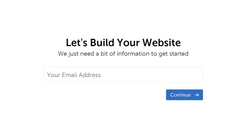Let's build your website screenshot