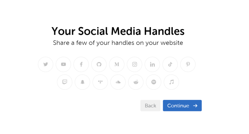 Your social media handles screenshot