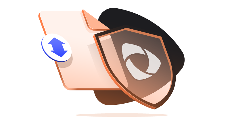 Download and upload with security