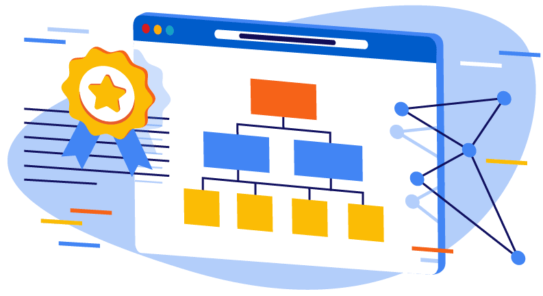 Illustration of a flow chart indicating complex queries