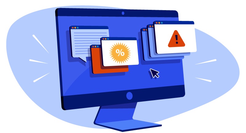 illustration of being hacked