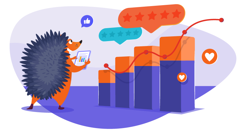 Hedgehog watching website growth
