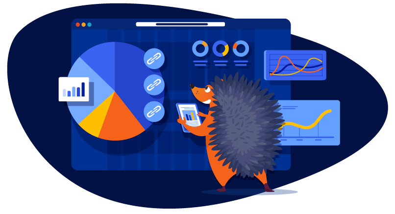 Hedgehog reviewing website performance