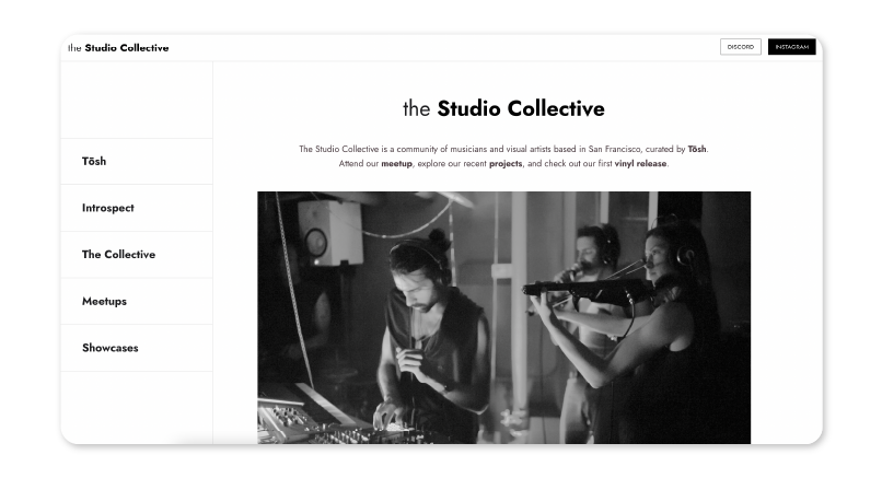 Studiocollective.xyz screenshot