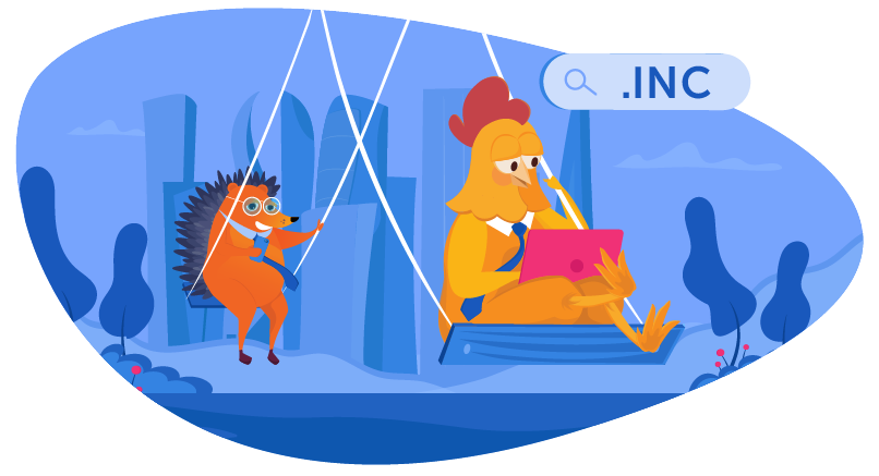 Chicken on swing choosing a .inc domain