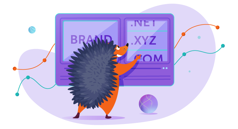 Hedgehog considering different domains including .net, .com and .xyz