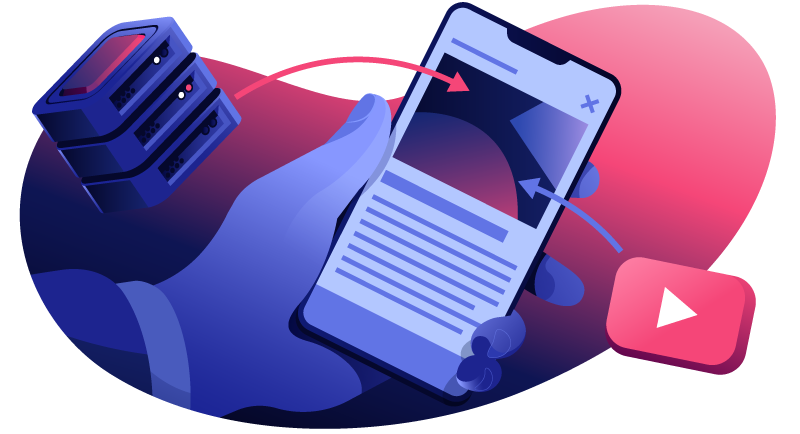 From server to video to mobile player