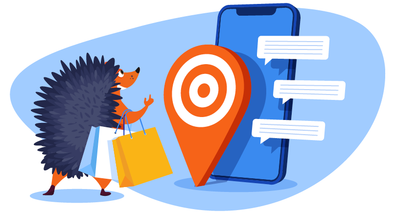 Hedgehog shopping using local search results