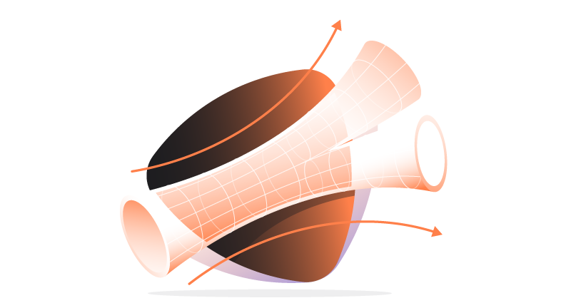 Split tunnelling illustration