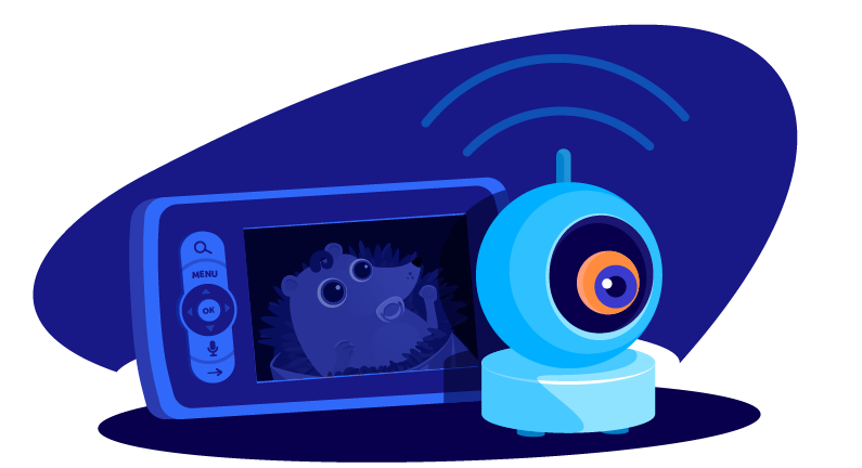 Smart speaker with an eye watching everything