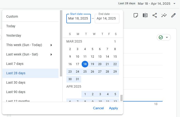 Adjust date range