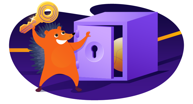 Hedgehog accessing secure Blockchain domain