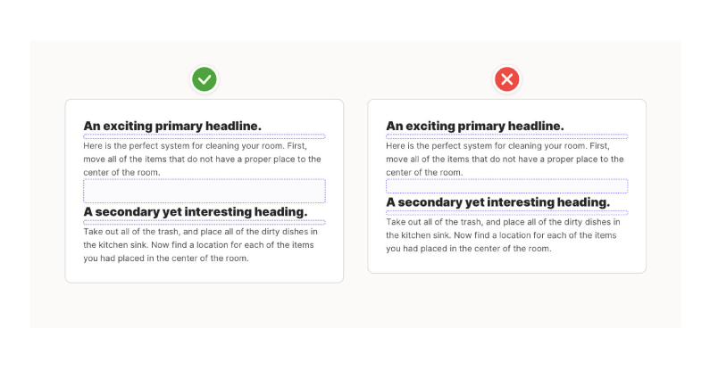 Line and paragraph spacing diagram