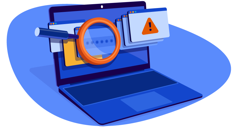 Looking for potential threats on a laptop