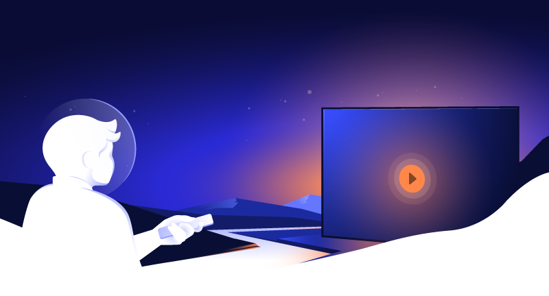 Hero image of FastVPN’s new TV app: 4K streaming with QR code