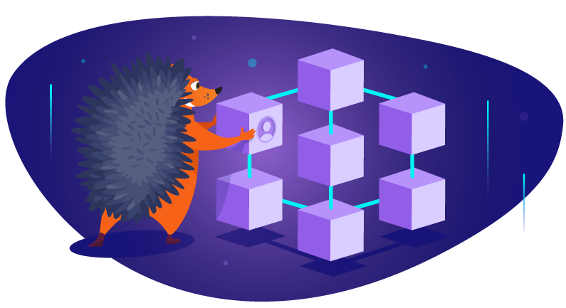 Hedgehog adding a block to the chain