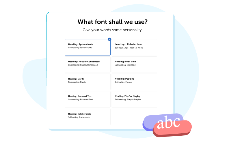 Illustration: what font shall we use?