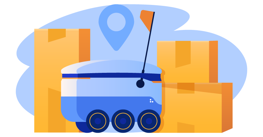 Delivery cart and boxes