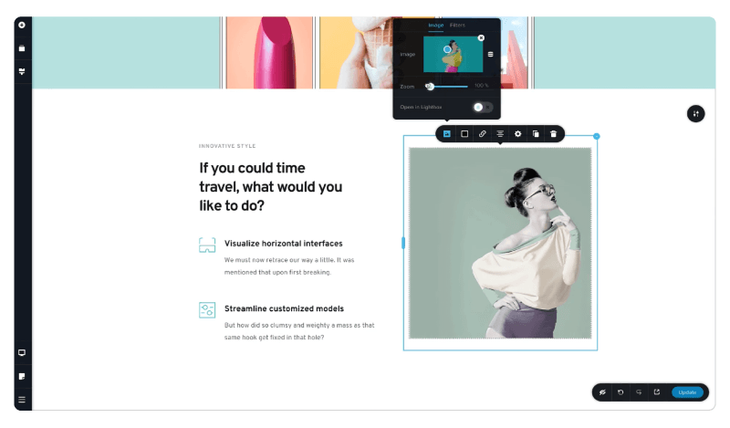 screenshot of site generator