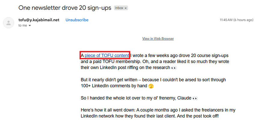 hyperlinked text