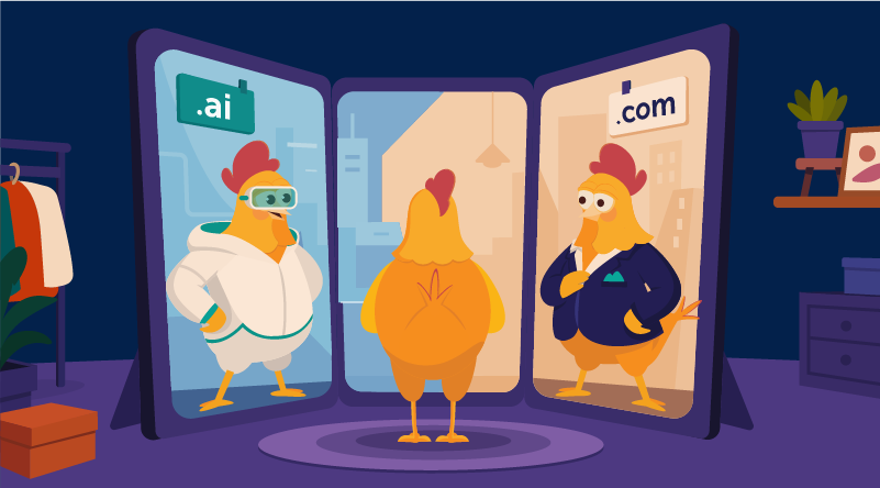 Hero article of Should I choose .AI or .COM for my AI startup?