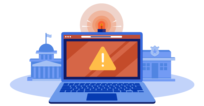 Alerts on a laptop