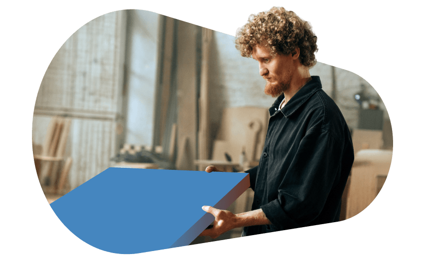 Man with box